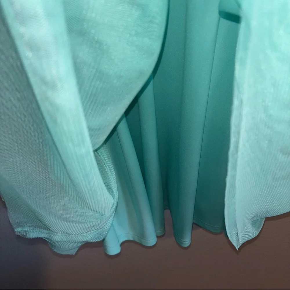 BONNIE JEAN Mint Green Lace Dress with tulle skirt